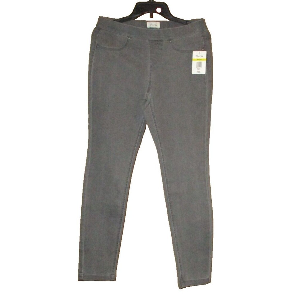 Per Se Grey Skinny Jeggings M NWT Stretch Waist Pants Pull on Comfort Jeans